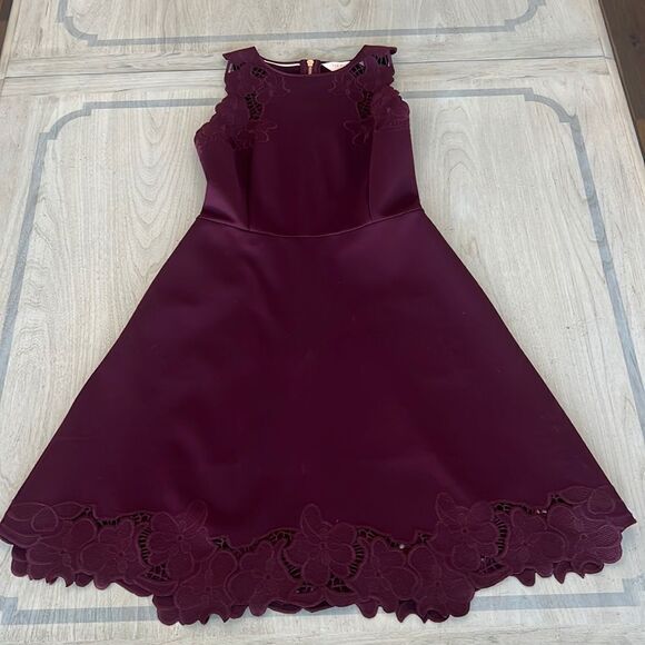 NEW Ted Baker Cut Out A Line Dress Ted Size 3/ US 8 - Picture 1 of 8